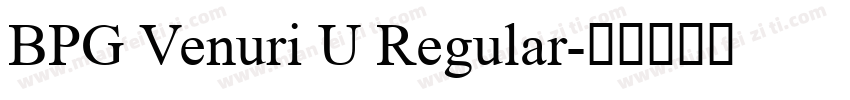 BPG Venuri U Regular字体转换